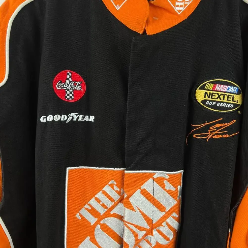 Chase Authentics Tony Stewart NASCAR Home Depot Jacket XL Black Orange Embroider - Picture 9 of 9